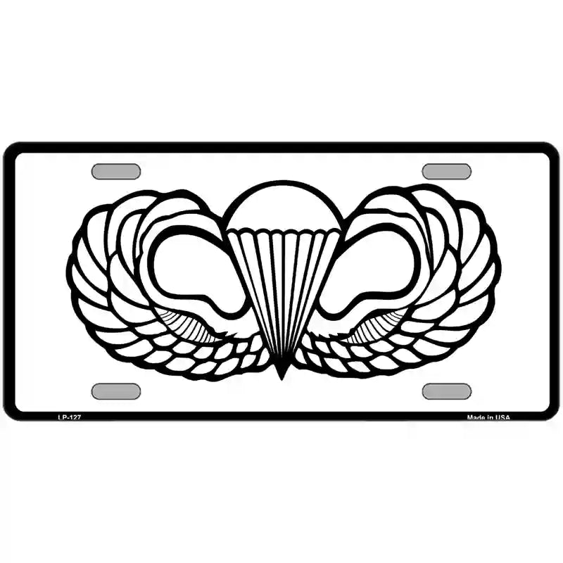 Parachute Badge Novelty Metal License Plate 12" x 6" (LP)