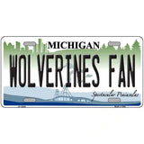 Wolverines Fan Novelty Metal License Plate 12" x 6" (LP)