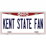 Kent State Fan Novelty Metal License Plate 12" x 6" (LP)