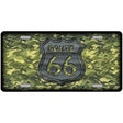 Route 66 Camouflage Novelty Metal License Plate 12" x 6" (LP)