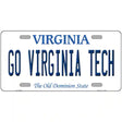 Go Virginia Tech Novelty Metal License Plate 12" x 6" (LP)
