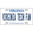 Virginia Tech Fan Novelty Metal License Plate 12" x 6" (LP)