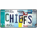 Chiefs Strip Art Novelty Metal License Plate Tag 12" x 6" (LP)