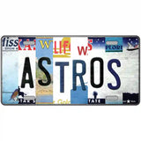 Astros Strip Art Novelty Metal License Plate Tag 12" x 6" (LP)