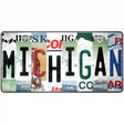Michigan Strip Art Novelty Metal License Plate Tag 12" x 6" (LP)