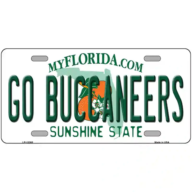 Go Buccaneers Novelty Metal License Plate Tag 12" x 6" (LP)