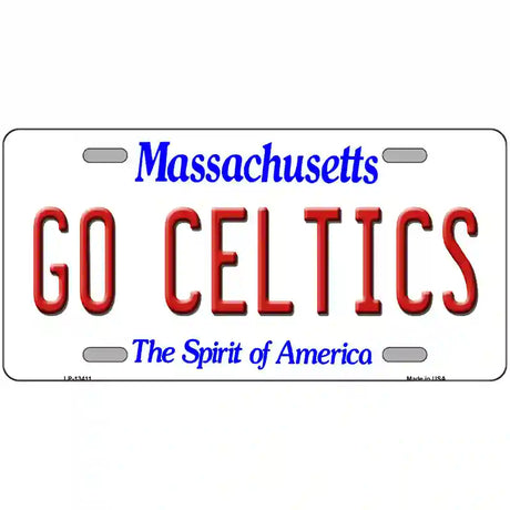Go Celtics Novelty Metal License Plate Tag 12" x 6" (LP)