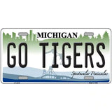 Go Tigers Novelty Metal License Plate Tag 12" x 6" (LP)