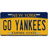 Go Yankees Novelty Metal License Plate Tag 12" x 6" (LP)