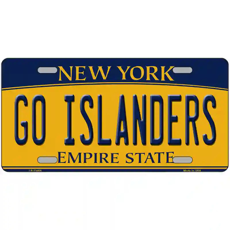Go Islanders Novelty Metal License Plate Tag 12" x 6" (LP)
