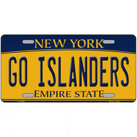 Go Islanders Novelty Metal License Plate Tag 12" x 6" (LP)