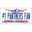 Number 1 Panthers Fan Football Novelty Metal License Plate Tag 12" x 6" (LP)
