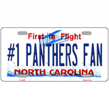 Number 1 Panthers Fan Football Novelty Metal License Plate Tag 12" x 6" (LP)