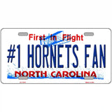 Number 1 Hornets Fan Novelty Metal License Plate Tag 12" x 6" Automotive (LP)