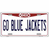 Go Blue Jackets Novelty Metal License Plate Tag 12" x 6" (LP)