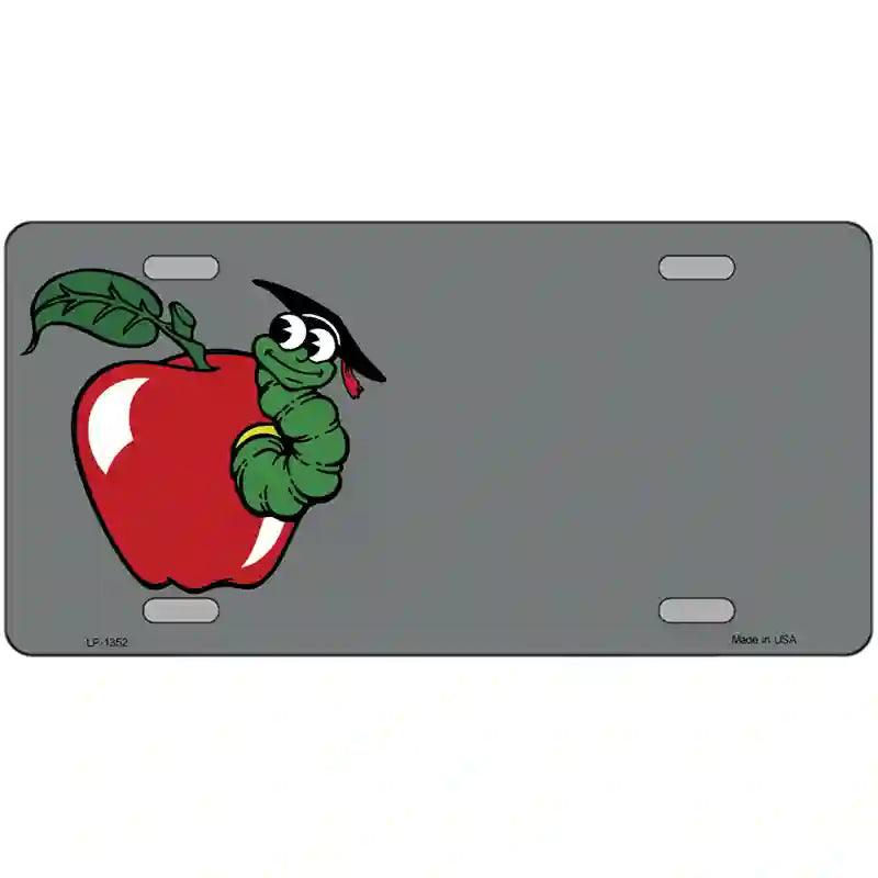 Teacher Apple Offset Novelty Metal License Plate 12" x 6" (LP)