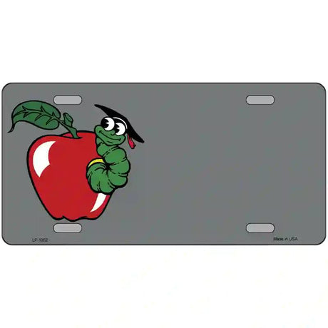 Teacher Apple Offset Novelty Metal License Plate 12" x 6" (LP)