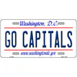 Go Capitals Novelty Metal License Plate Tag 12" x 6" (LP)