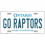 Go Raptors Novelty Metal License Plate Tag 12" x 6" Automotive (LP)