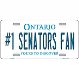 Number 1 Senators Fan Novelty Metal License Plate Tag 12" x 6" Automotive (LP)