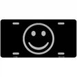 Smiley Black Novelty Metal License Plate Tag 12" x 6" (LP)