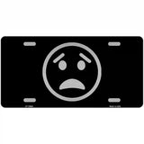 Worried Black Novelty Metal License Plate Tag 12" x 6" Automotive (LP)