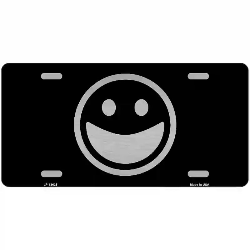 Happy Black Novelty Metal License Plate Tag 12" x 6" (LP)