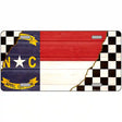 North Carolina Racing Flag Novelty Metal License Plate Tag 12" x 6" Automotive (LP)