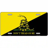 Dont Tread On Me Yellow|Black Novelty Metal License Plate 12" x 6" (LP)