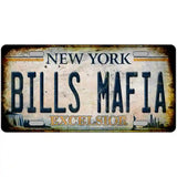 Bills Mafia New York Rusty Novelty Metal License Plate Tag 12" x 6" Automotive (LP)