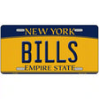 Bills New York Yellow Novelty Metal License Plate Tag 12" x 6" Automotive (LP)
