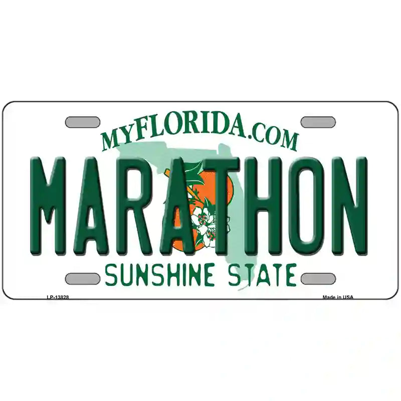 Marathon Florida Novelty Metal License Plate Tag 12" x 6" Automotive (LP)