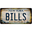 Bills Excelsior New York Rusty Novelty Metal License Plate Tag 12" x 6" Automotive (LP)