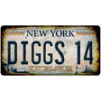 Diggs 14 Excelsior New York Rusty Novelty Metal License Plate Tag 12" x 6" Automotive (LP)
