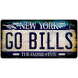 Go Bills New York Rusty Novelty Metal License Plate Tag 12" x 6" Automotive (LP)