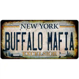 Buffalo Mafia Excelsior New York Rusty Novelty Metal License Plate Tag 12" x 6" Automotive (LP)