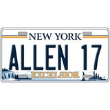 Allen 17 NY Excelsior Novelty Metal License Plate Tag 12" x 6" Automotive (LP)