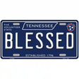 Blessed Tennessee Blue Novelty Metal License Plate Tag 12" x 6" (LP)