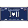 I Heart U Tennessee Blue Novelty Metal License Plate Tag 12" x 6" (LP)