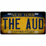 The Aud New York Yellow Novelty Metal License Plate Tag 12" x 6" Automotive (LP)