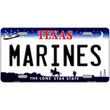 Texas Marines Novelty Metal License Plate Tag 12" x 6" (LP)