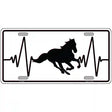 Horse Heart Beat Novelty Metal License Plate Tag 12" x 6" Automotive (LP)