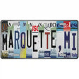 Marquette MI Strip Art Novelty Metal License Plate Tag 12" x 6" Automotive (LP)