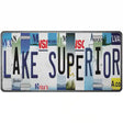 Lake Superior Strip Art Novelty Metal License Plate Tag 12" x 6" Automotive (LP)