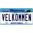 Velkommen Minnesota Novelty Metal License Plate 12" x 6" (LP)