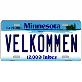 Velkommen Minnesota Novelty Metal License Plate 12" x 6" (LP)