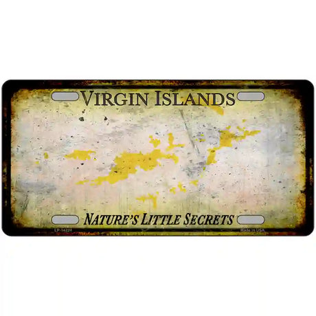 Virgin Islands Rusty Blank Novelty Metal License Plate 12" x 6" (LP) / Yes