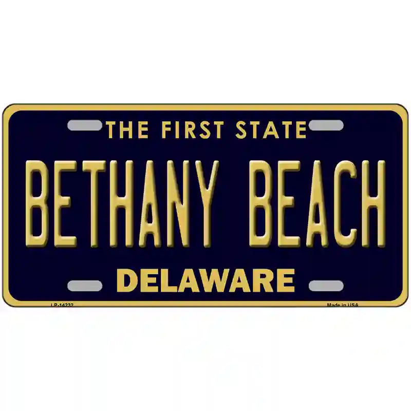◆ニチベイ◆バーチカル◆W217+197×H197◆O-2603BL6◆ Bethany Beach Delaware License Plate Tag | Smart Blonde