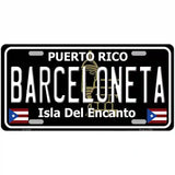 Barceloneta Puerto Rico Black Novelty Metal License Plate 12" x 6" (LP)