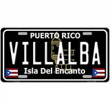 Villalba Puerto Rico Black Novelty Metal License Plate 12" x 6" (LP)